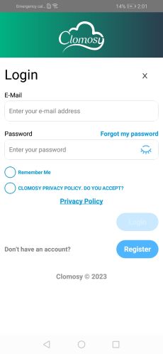 Mobile Login Screen